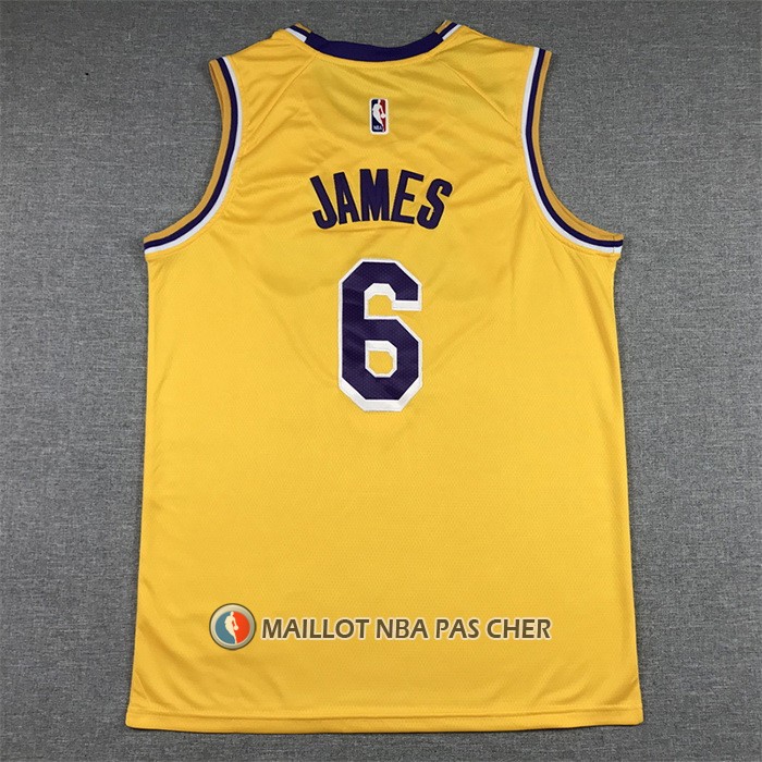 Maillot Los Angeles Lakers LeBron James NO 6 Icon 2022-23 Jaune